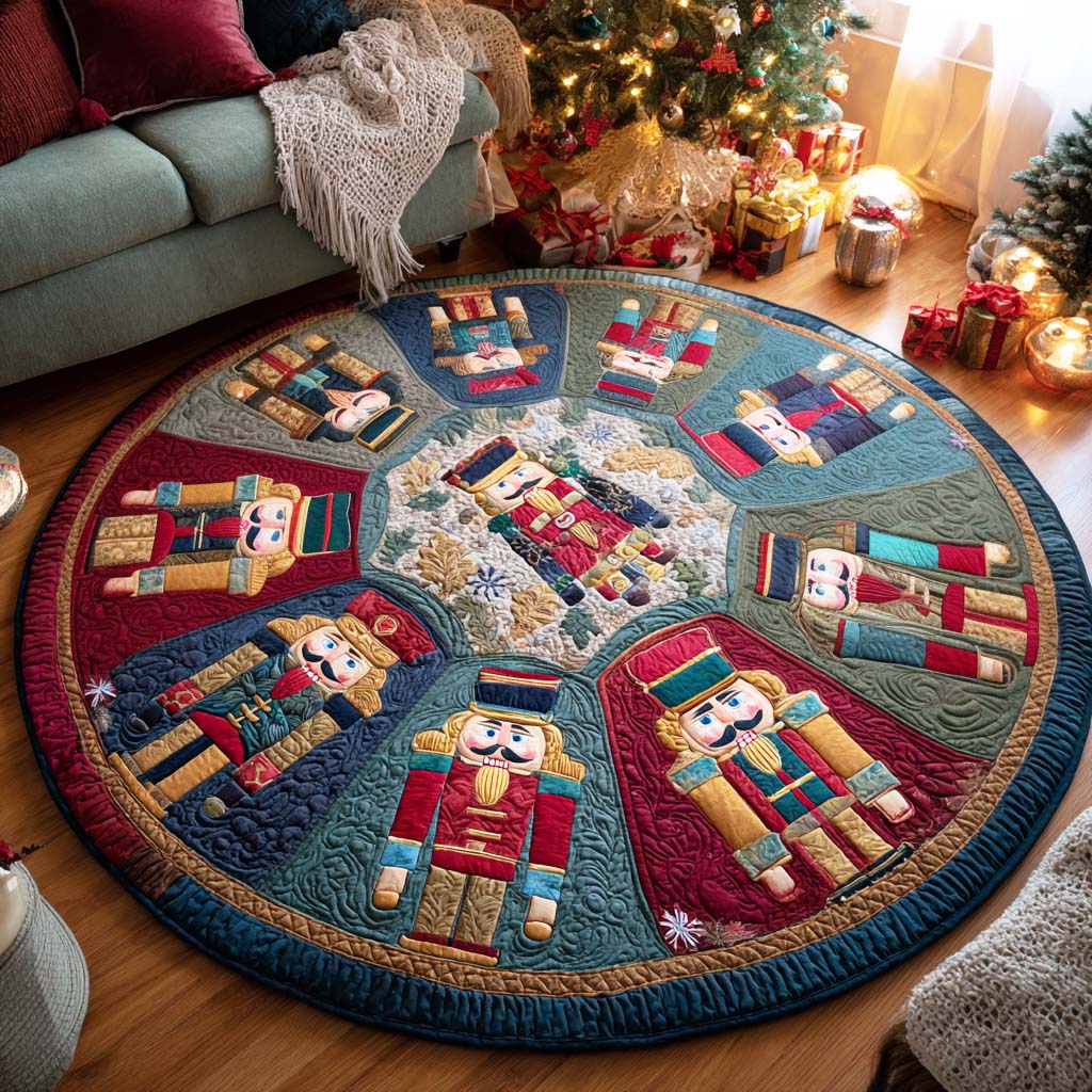 Festive Parade Quilted Round Mat Winter Home Decor Nutcracker Lover Christmas Presents