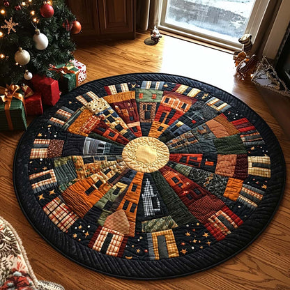Festive Circle Quilted Round Mat Winter Decor Christmas Mat Christmas Gifts For Her
