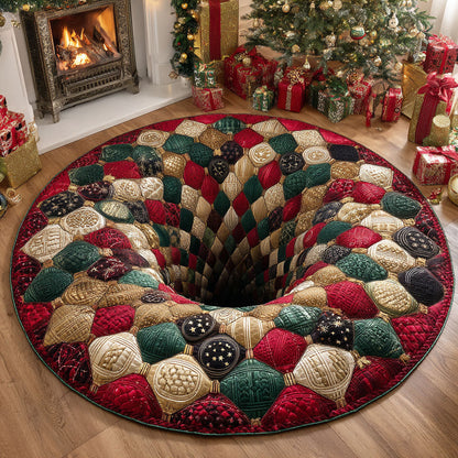 Silent Carol Quilted Round Mat Home Decor Items Winter Accessories Christmas Gifts For Daughter