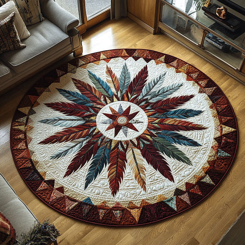 Sacred Design Quilted Round Mat Living Room Decor Christmas Presents For Native