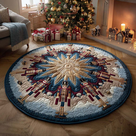 Nutcracker Starburst Quilted Round Mat Christmas Home Decoration Xmas Gifts For Boyfriend