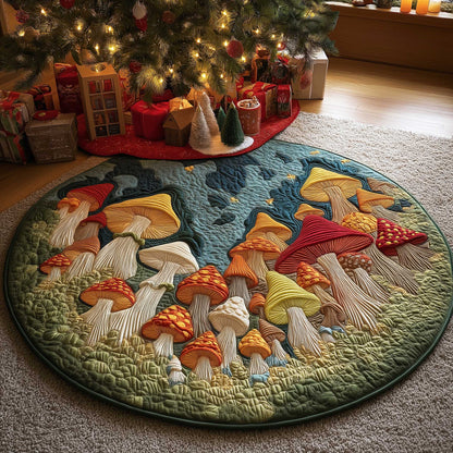 Mystic Woodland Quilted Round Mat Christmas House Decor Christmas Gifts For Girlfriend