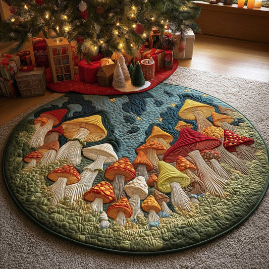 Mystic Woodland Quilted Round Mat Christmas House Decor Christmas Gifts For Girlfriend