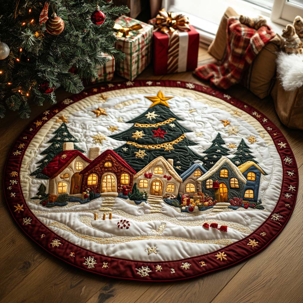 Winter Glow Quilted Round Mat Christmas Home Decor Christmas Ideas For Wife