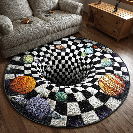 Orbital Whirl Quilted Round Mat Home Decor Items Winter Accessories Christmas Gifts For Son