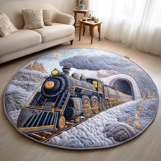 North Pole Express Quilted Round Mat Interior Decor Accents Unique Gifts For Father