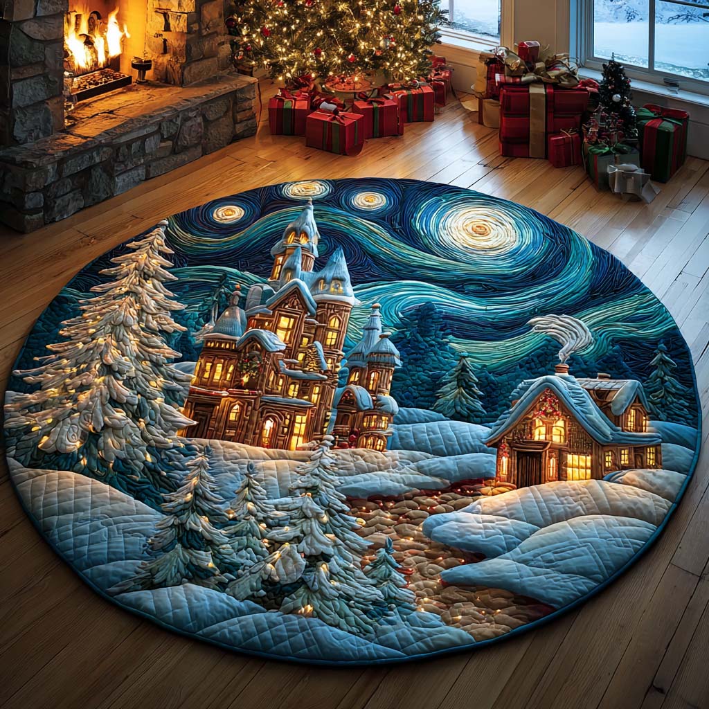 Winter Manorland Quilted Round Mat Holiday Decor Christmas Mat Xmas Gifts For Mom
