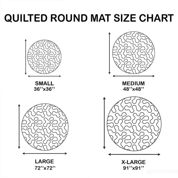 Tentacle Dance Quilted Round Mat Animal Design Year Round Home Decor Gifts For Octopus Lovers - Printvoro