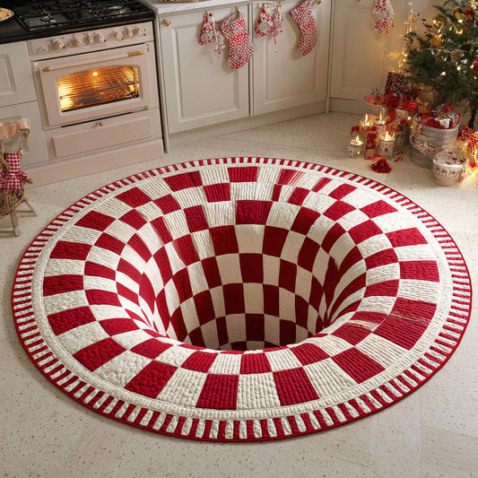 Merry Glow Quilted Round Mat Best Selling Home Decor Unique Christmas Gifts