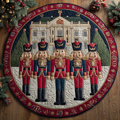 Nutcracker Mansion Quilted Round Mat Season Home Decor Christmas Gifts For Nutcracker Lovers