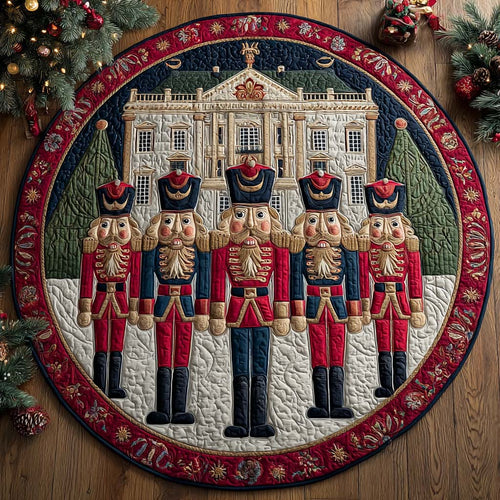 Nutcracker Mansion Quilted Round Mat Season Home Decor Christmas Gifts For Nutcracker Lovers