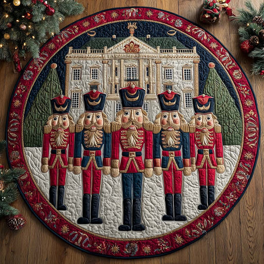 Nutcracker Mansion Quilted Round Mat Season Home Decor Christmas Gifts For Nutcracker Lovers