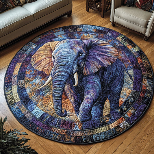 Mystic Elephant Quilted Round Mat Home Decor Ideas Christmas Gifts For Elephant Lovers