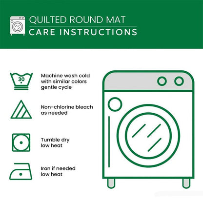 Polar Train Trail Quilted Round Mat Winter Home Decor Christmas Gifts For Train Lovers - Printvoro
