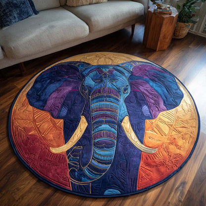 Sacred Steps Quilted Round Mat Trendy Home Decor Cool Gifts For Elephant Lovers