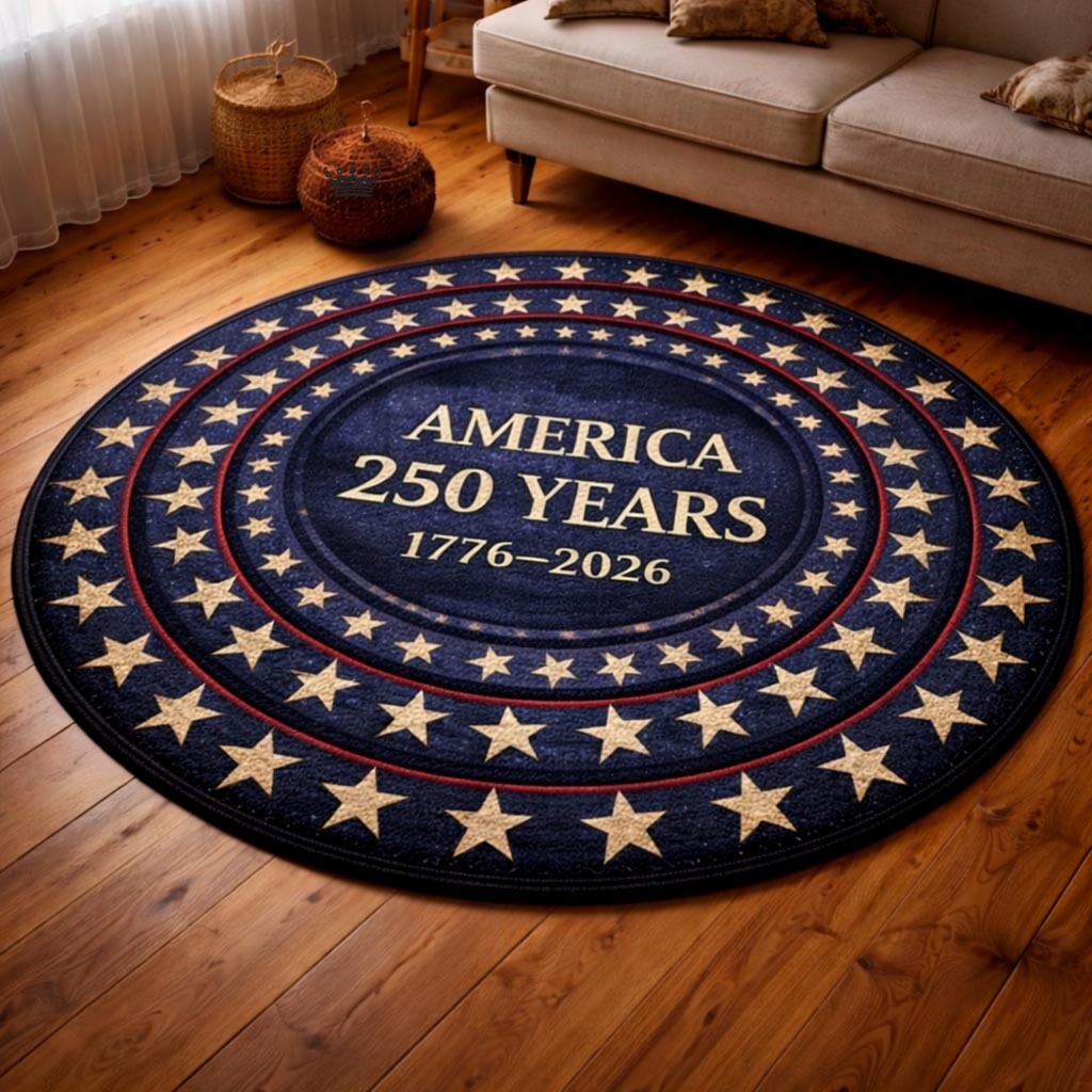 America 250 Years Quilted Round Mat 4 Th Of July Decorations Gifts For Independence Day