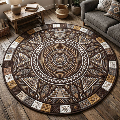 Tribal Mandala Quilted Round Mat Aesthetic Living Room Ideas Mother_s Day Gift Ideas
