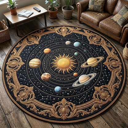 Majestic Solar System Quilted Round Mat Home Decor Collection Best Father_s Day Gifts