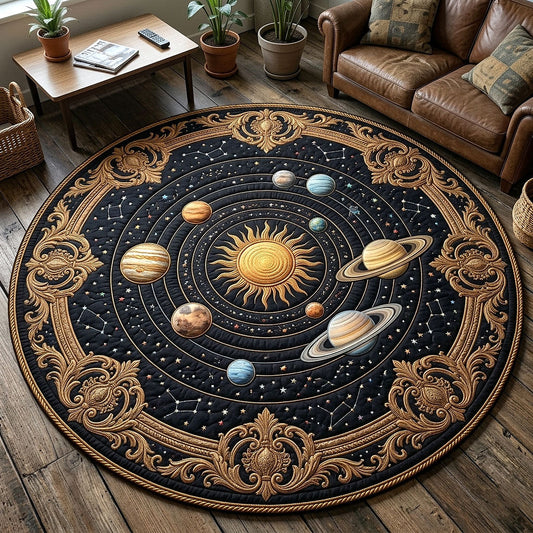 Majestic Solar System Quilted Round Mat Home Decor Collection Best Father_s Day Gifts